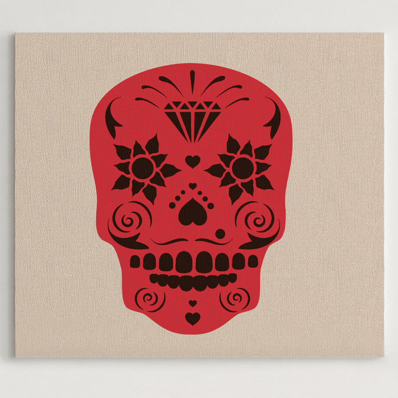 Sugar Skull Stencil – 2 Layer