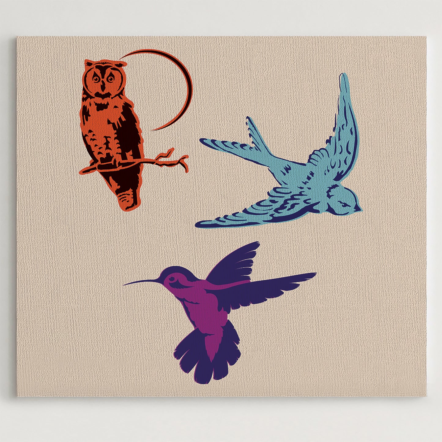 Birds Stencil 3-Pack, Two-Layers