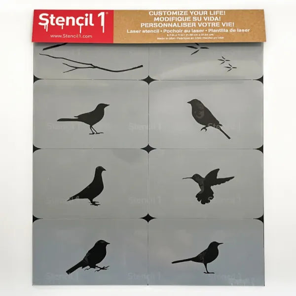 BIRDS Stencil 8-pack