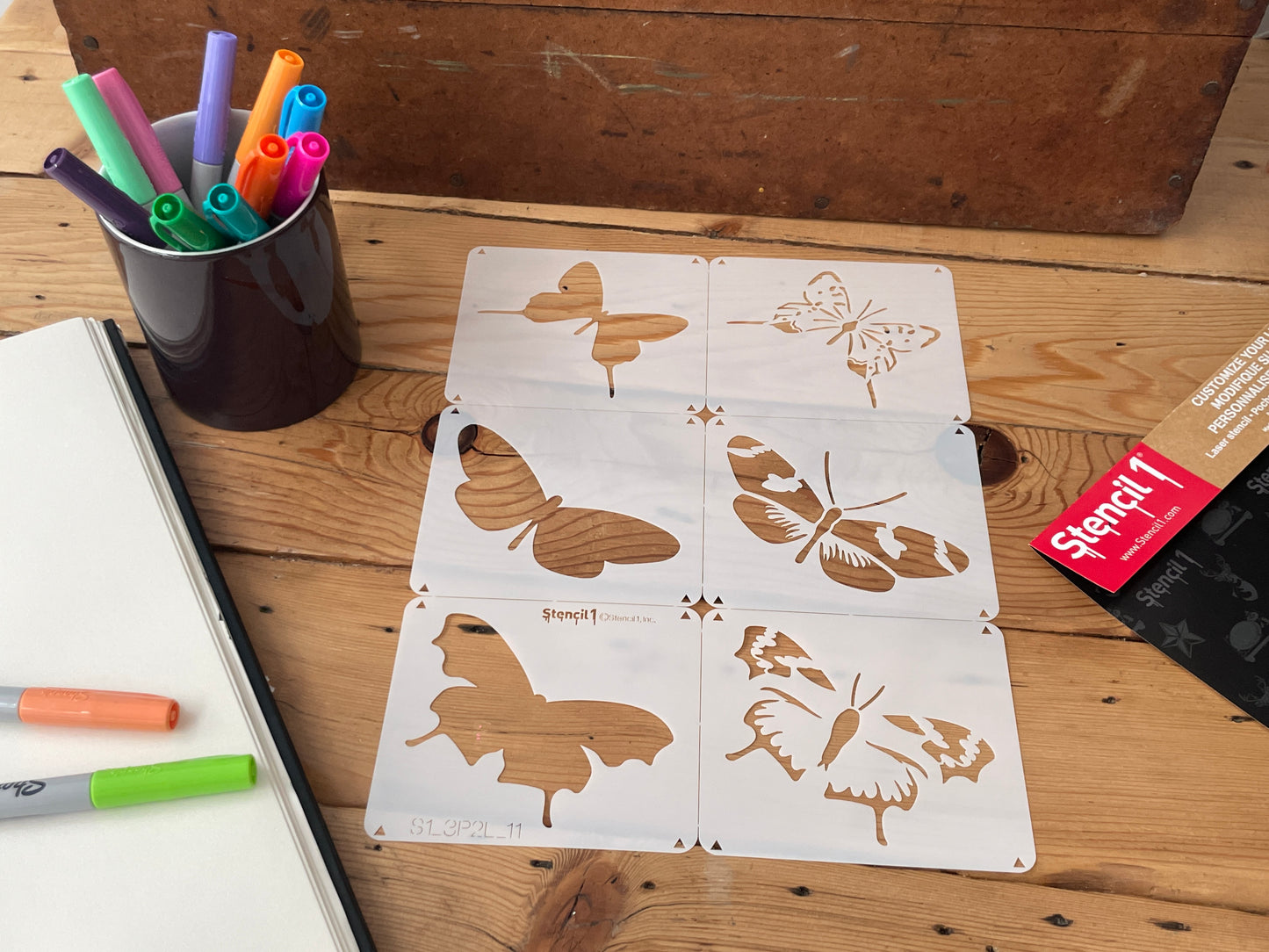 Butterflies Stencil 3-Pack, Two-Layers