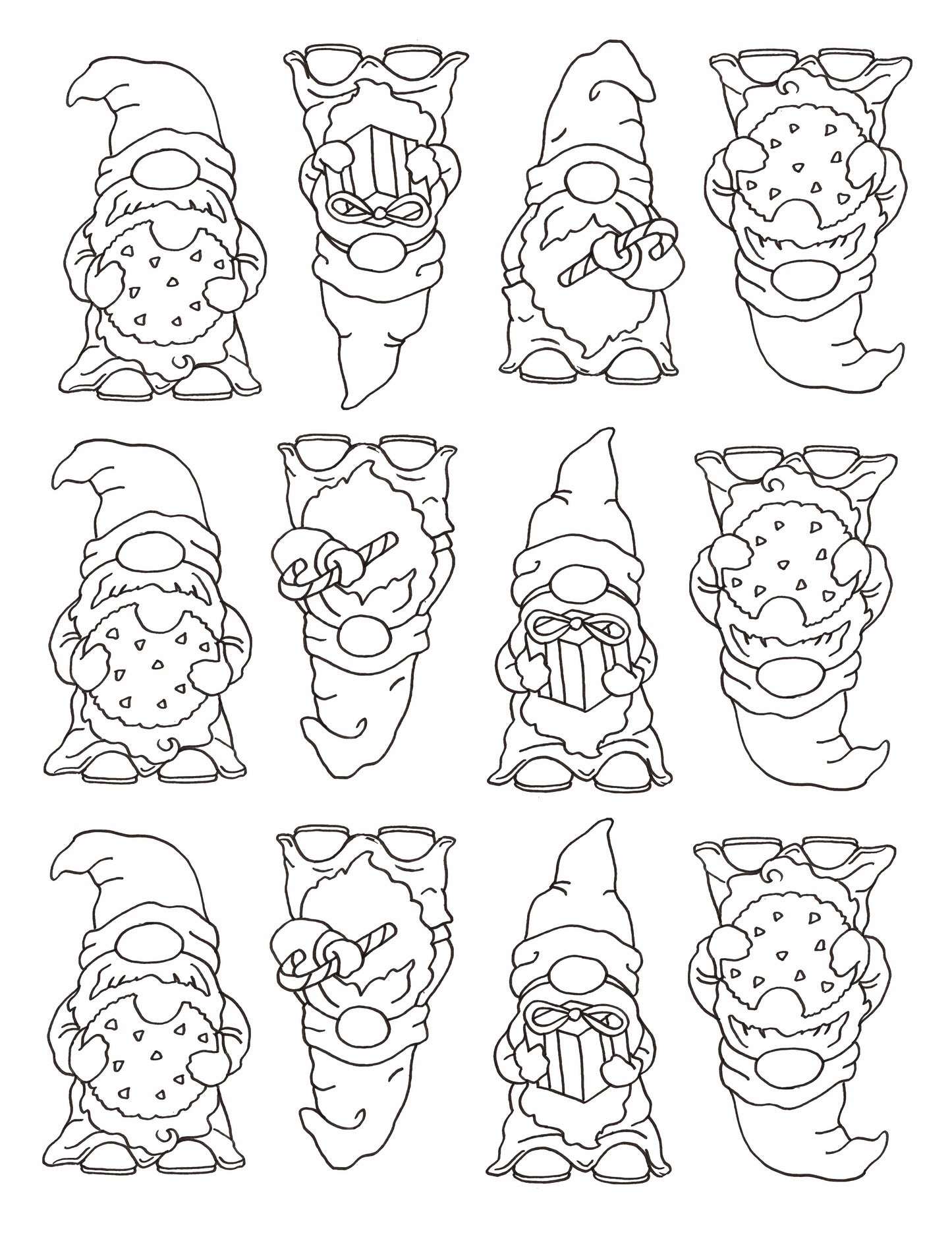 Black Line Gnomes, designed by Mark Hufford