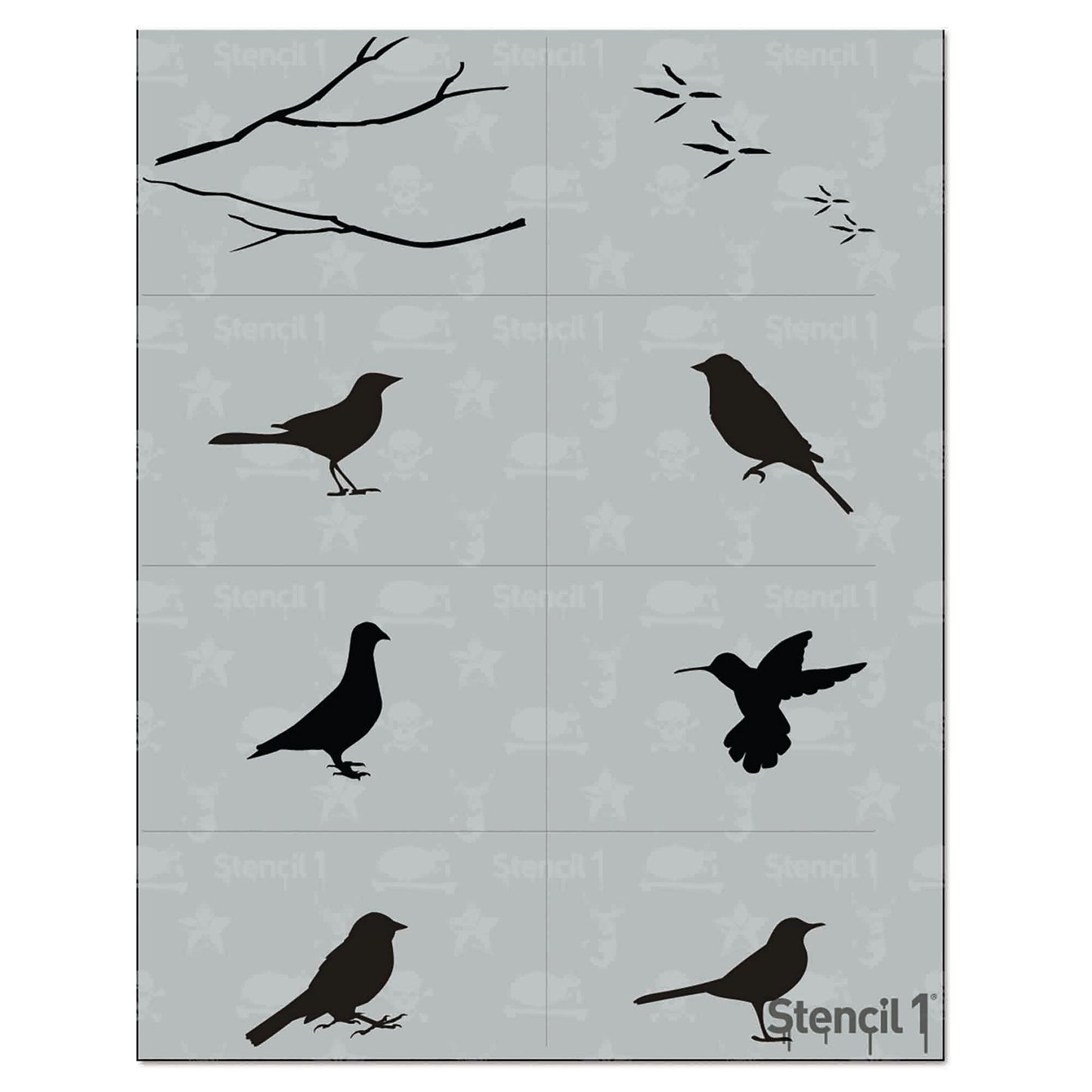 BIRDS Stencil 8-pack