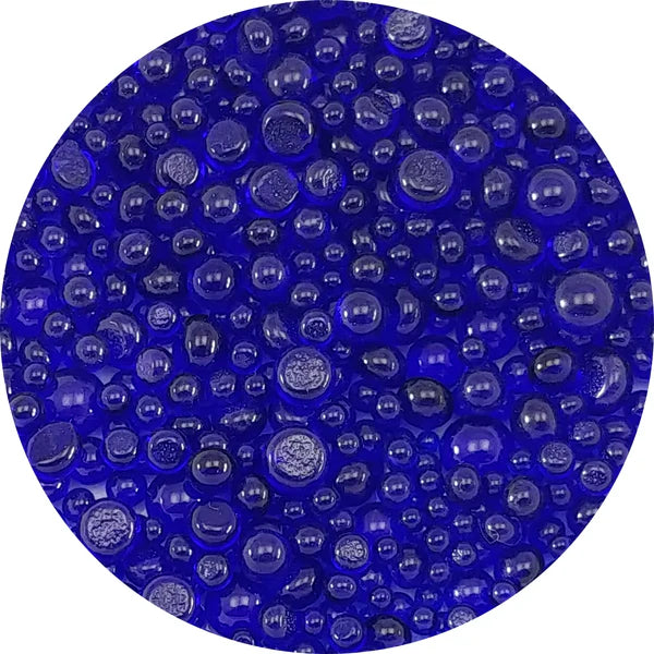 Deep Royal Blue Transparent Frit Balls