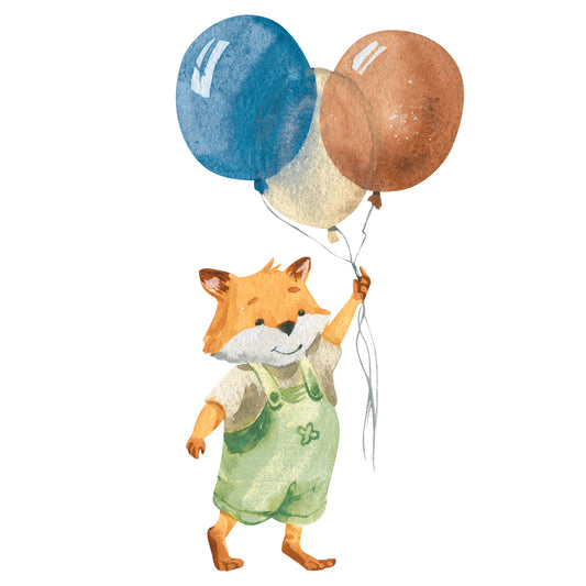 Party Fox with Balloons
