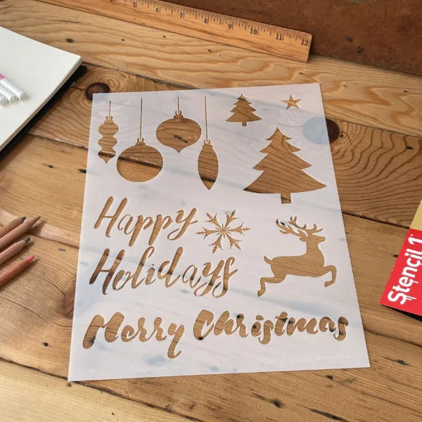 Holiday Stencil Sheet 8-pack