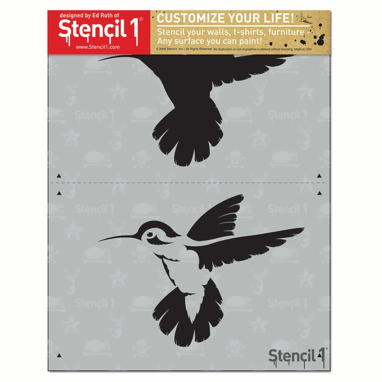 Hummingbird Stencil – Two Layer