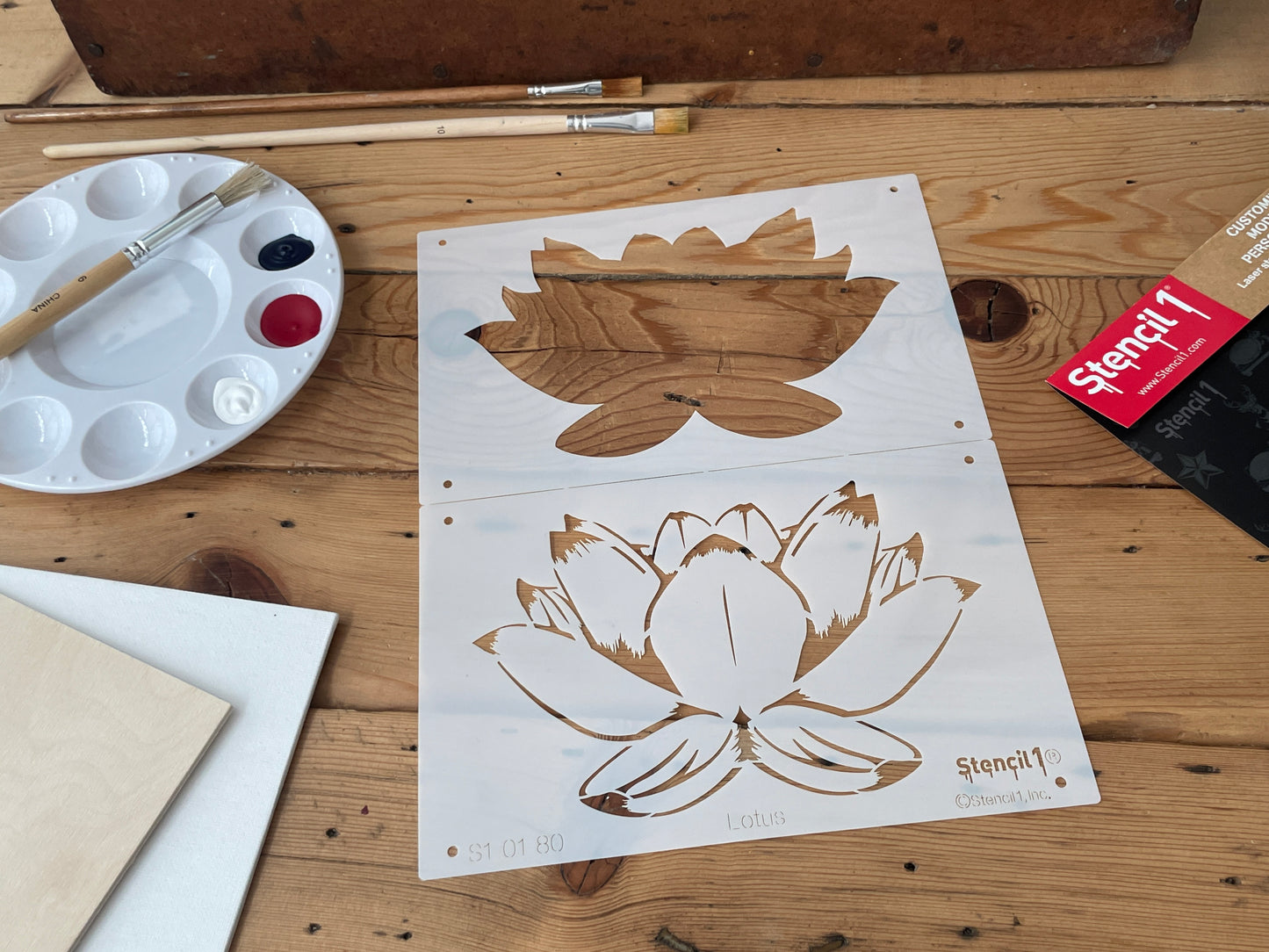 Lotus Stencil – Two Layers