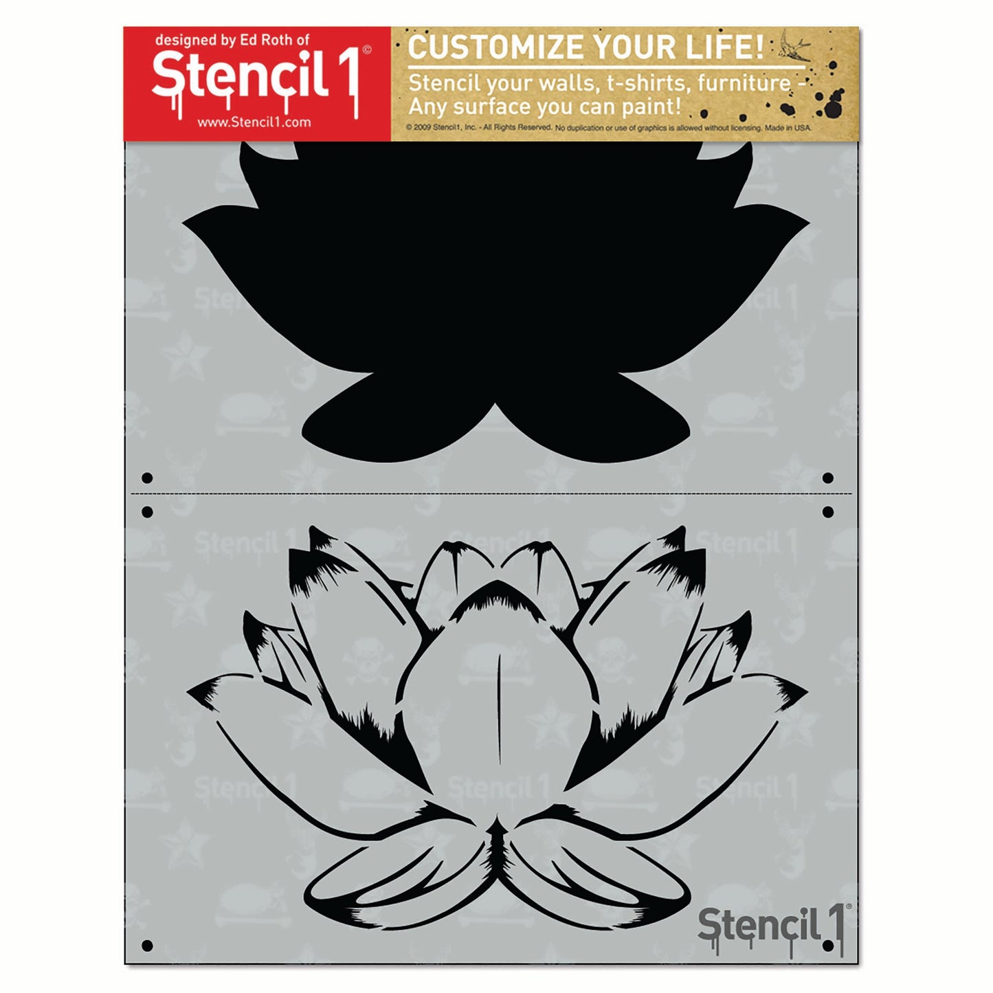 Lotus Stencil – Two Layers