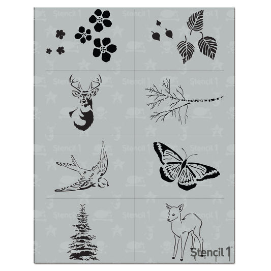 NATURE Stencil 8-pack