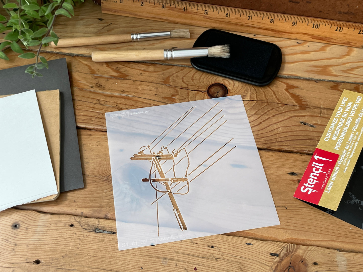 Power Lines Stencil – Small (5.75″x6″)