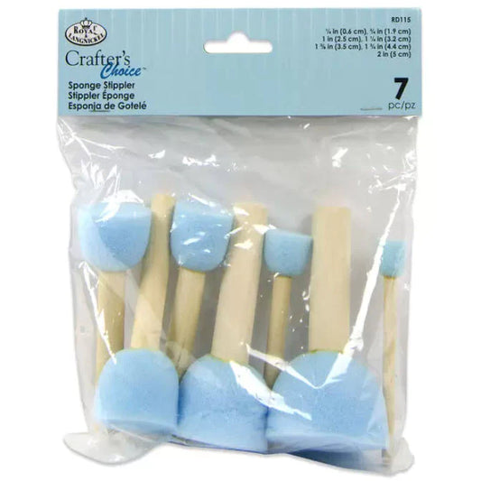 Sponge Pouncers - 7 Assorted Sizes (Blue)