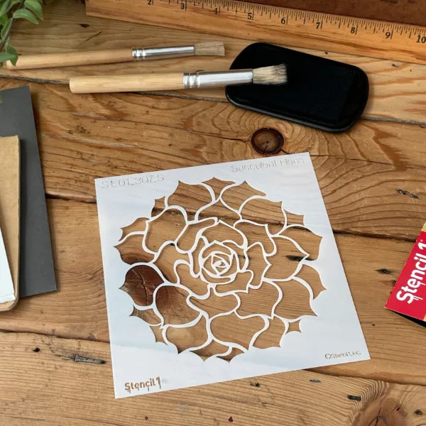 Succulents Hens & Chicks Stencil – Small (5.75″ x 6″)