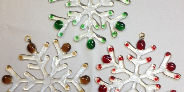 12/13 Fused Glass Snowflakes