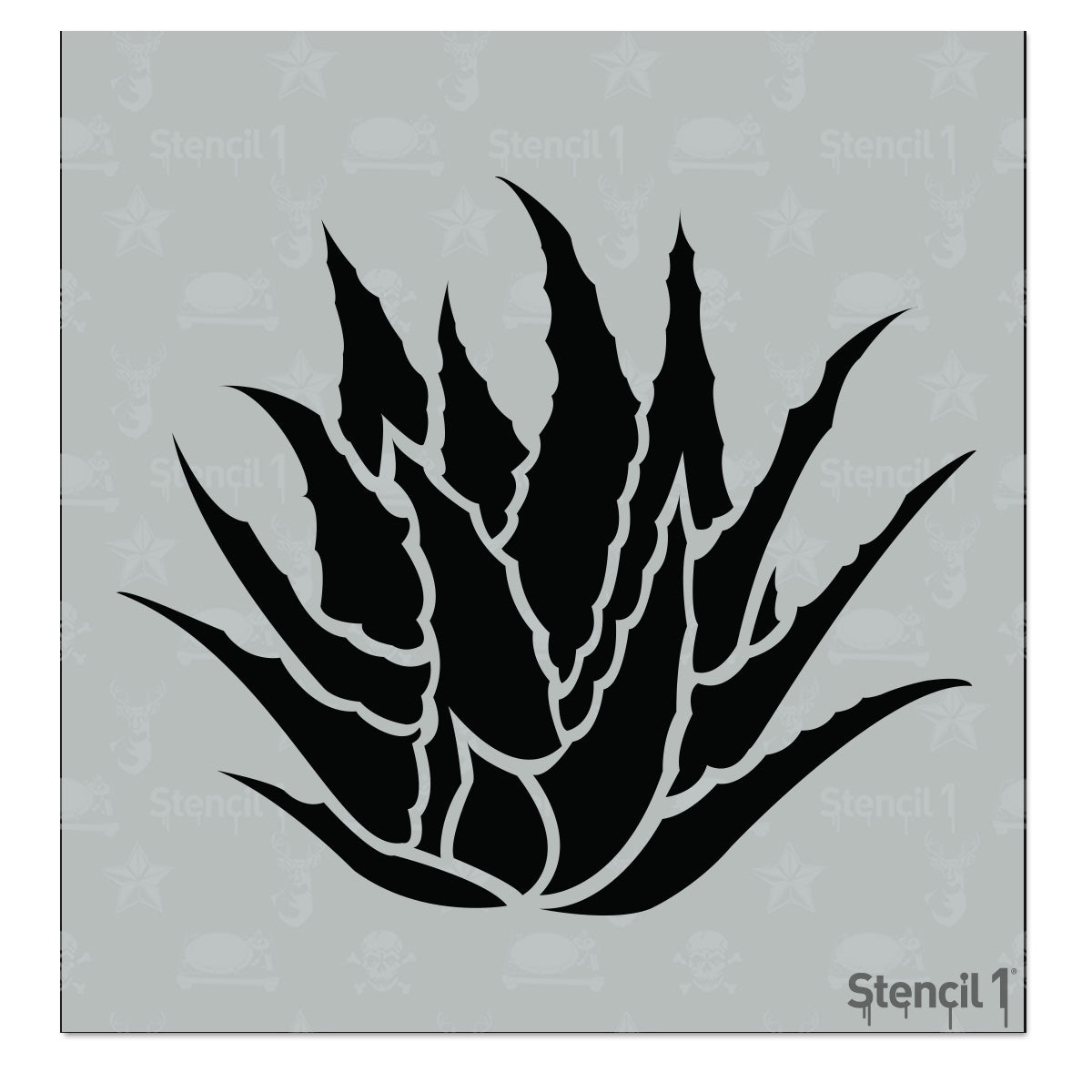 Succulents Agave Stencil – Small (5.75″ x 6″)