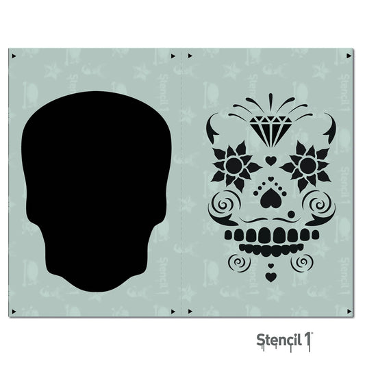 Sugar Skull Stencil – 2 Layer