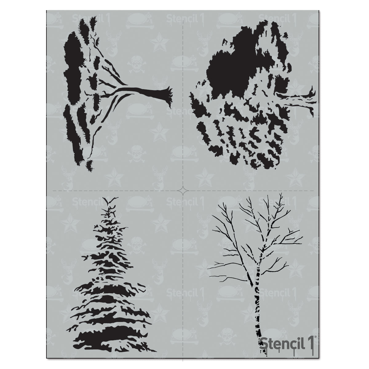 Tree Stencil 4-Pack