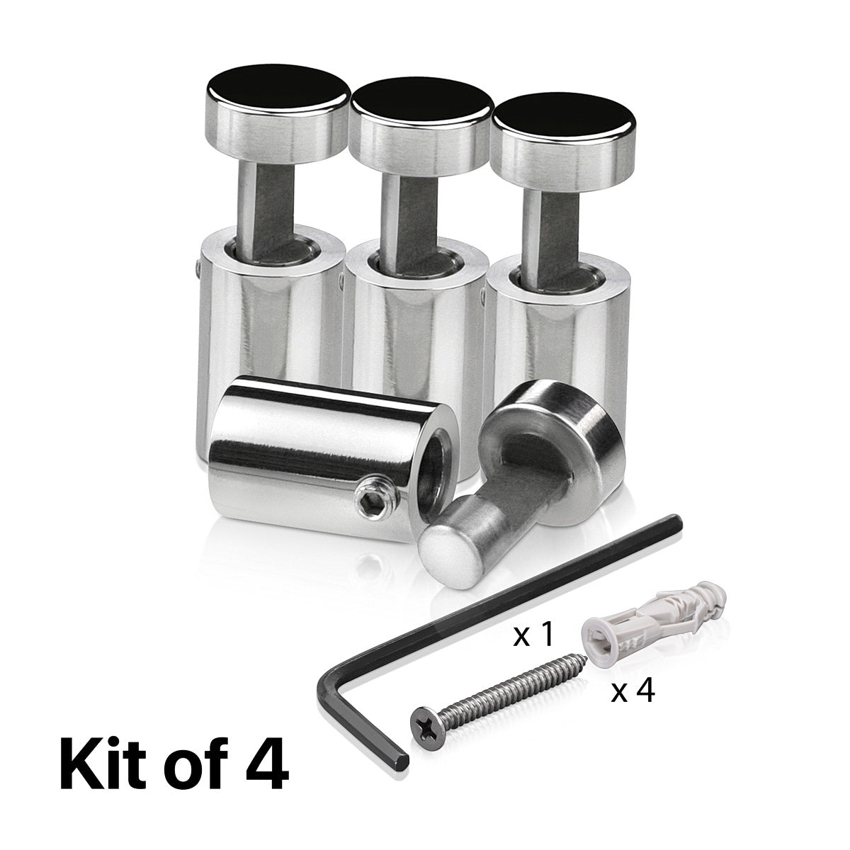 Adjustable Edge Grip Glass Mounts - Round