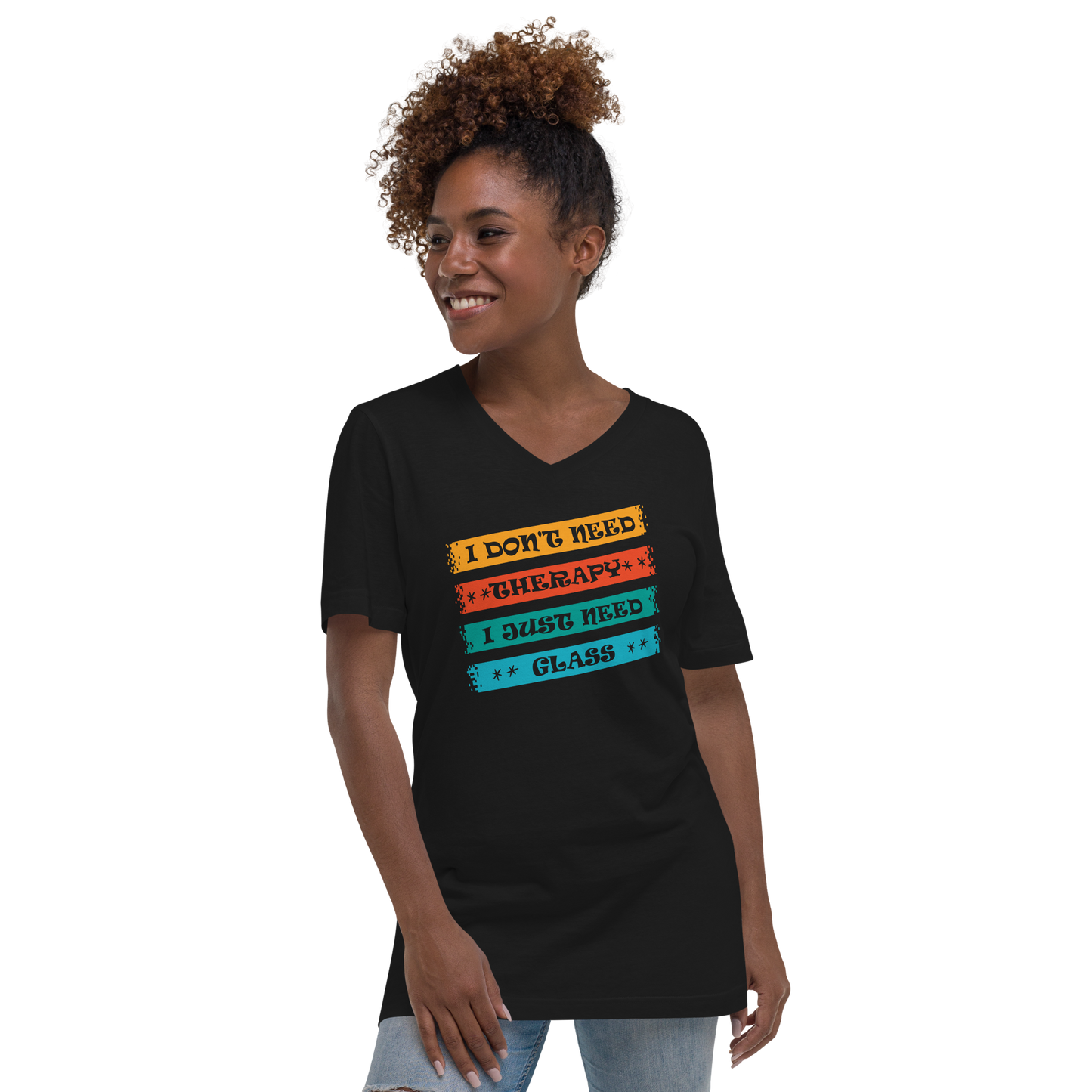 Mental Health Begins with Glass Unisex V-Neck