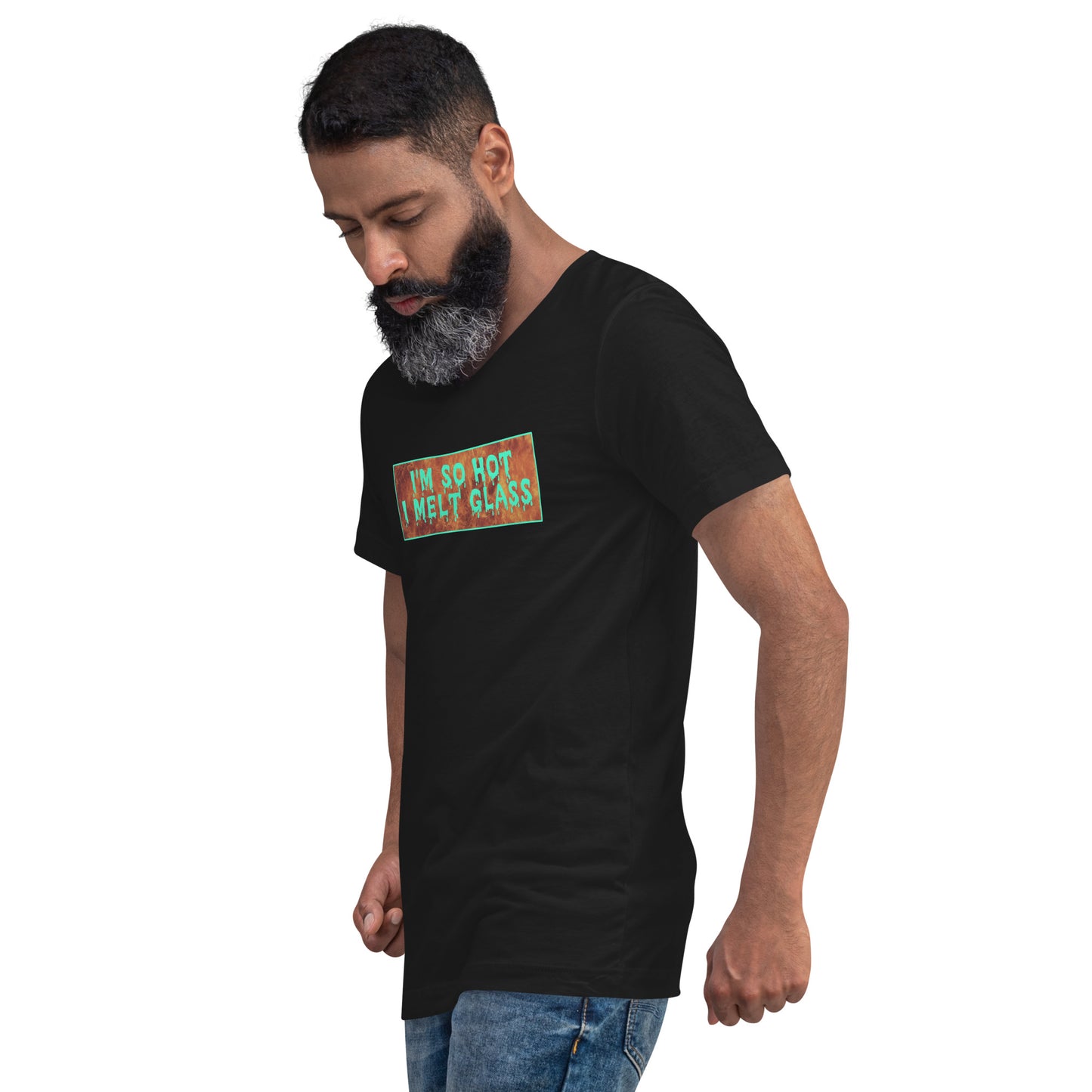 I'm So Hot I Melt Glass Unisex V-Neck
