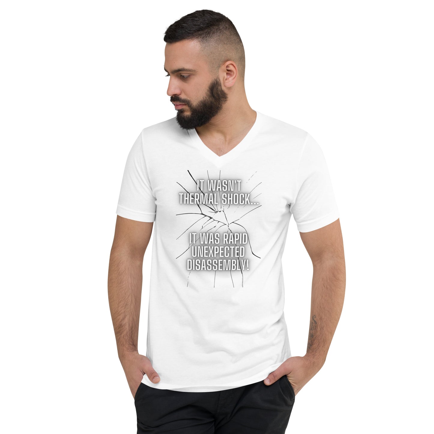 Rapid Unexpected Disassembly! Unisex V-Neck