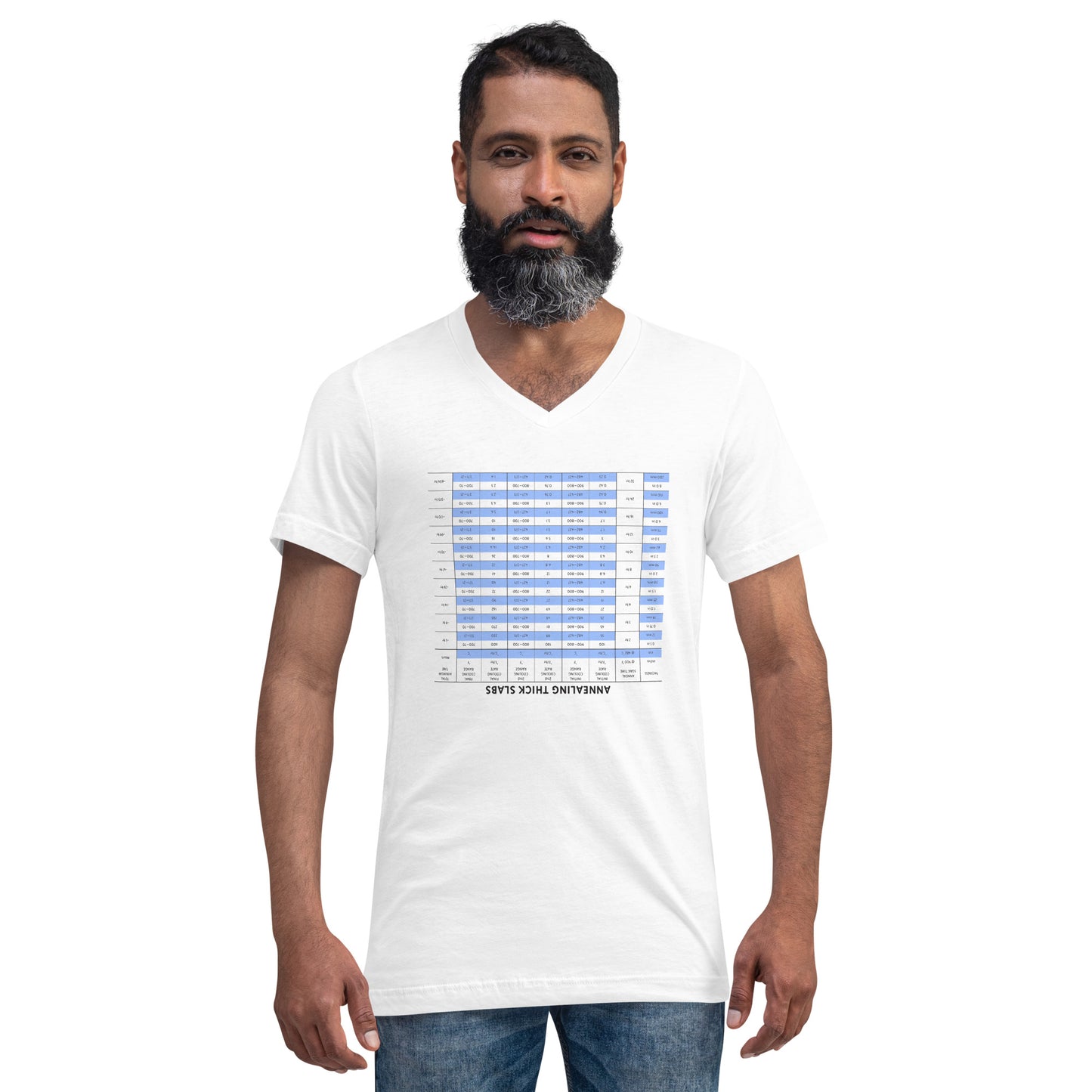 Annealing Thick Slabs (Upside Down) Unisex V-Neck
