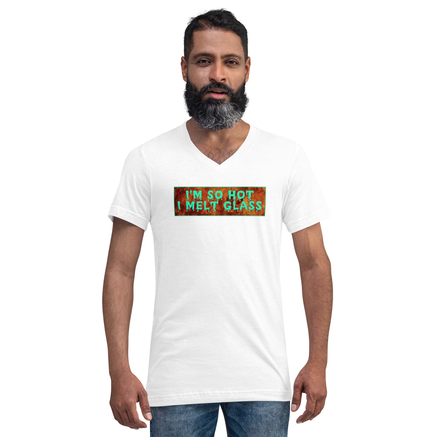 I'm So Hot I Melt Glass Unisex V-Neck