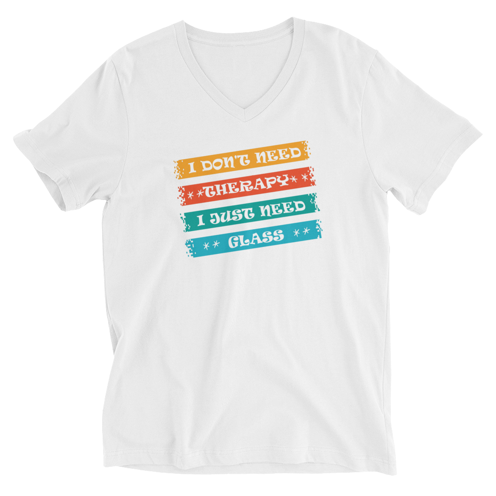 Mental Health Begins with Glass Unisex V-Neck