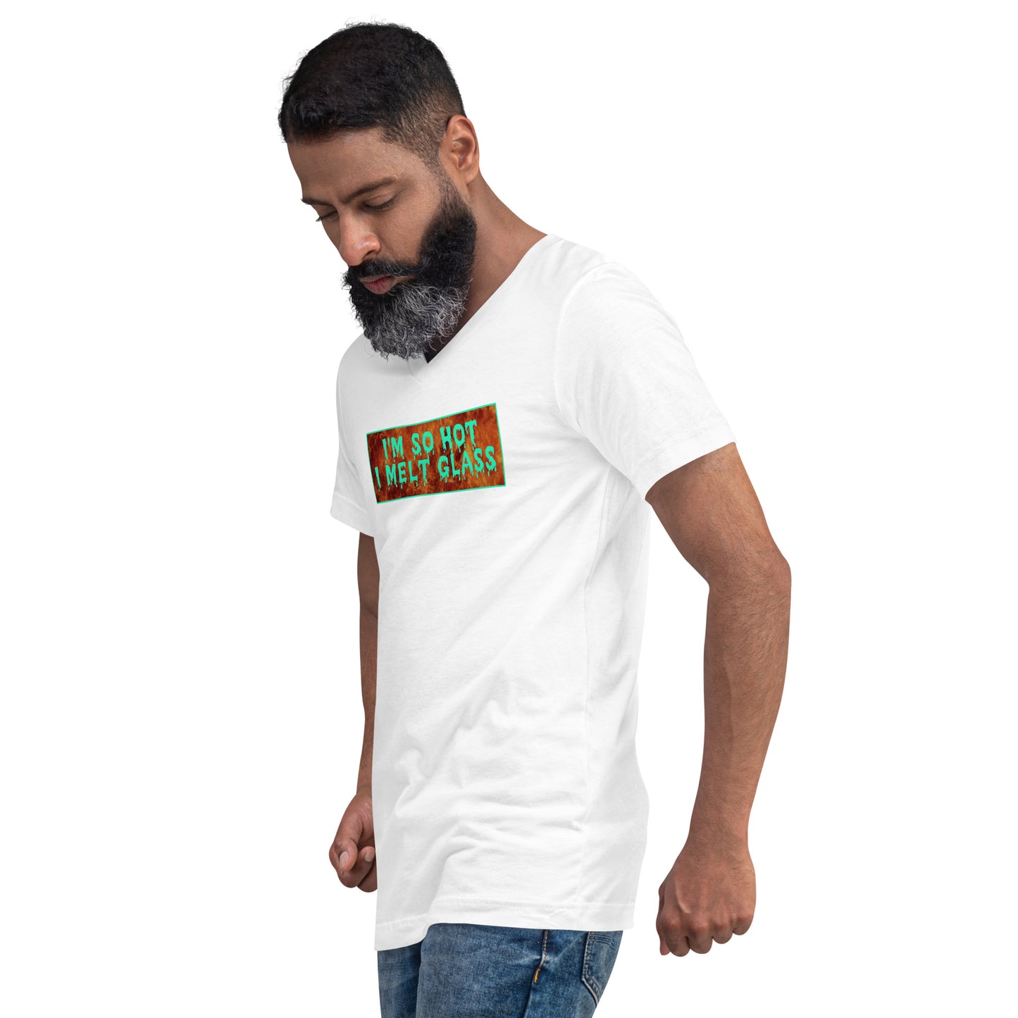 I'm So Hot I Melt Glass Unisex V-Neck