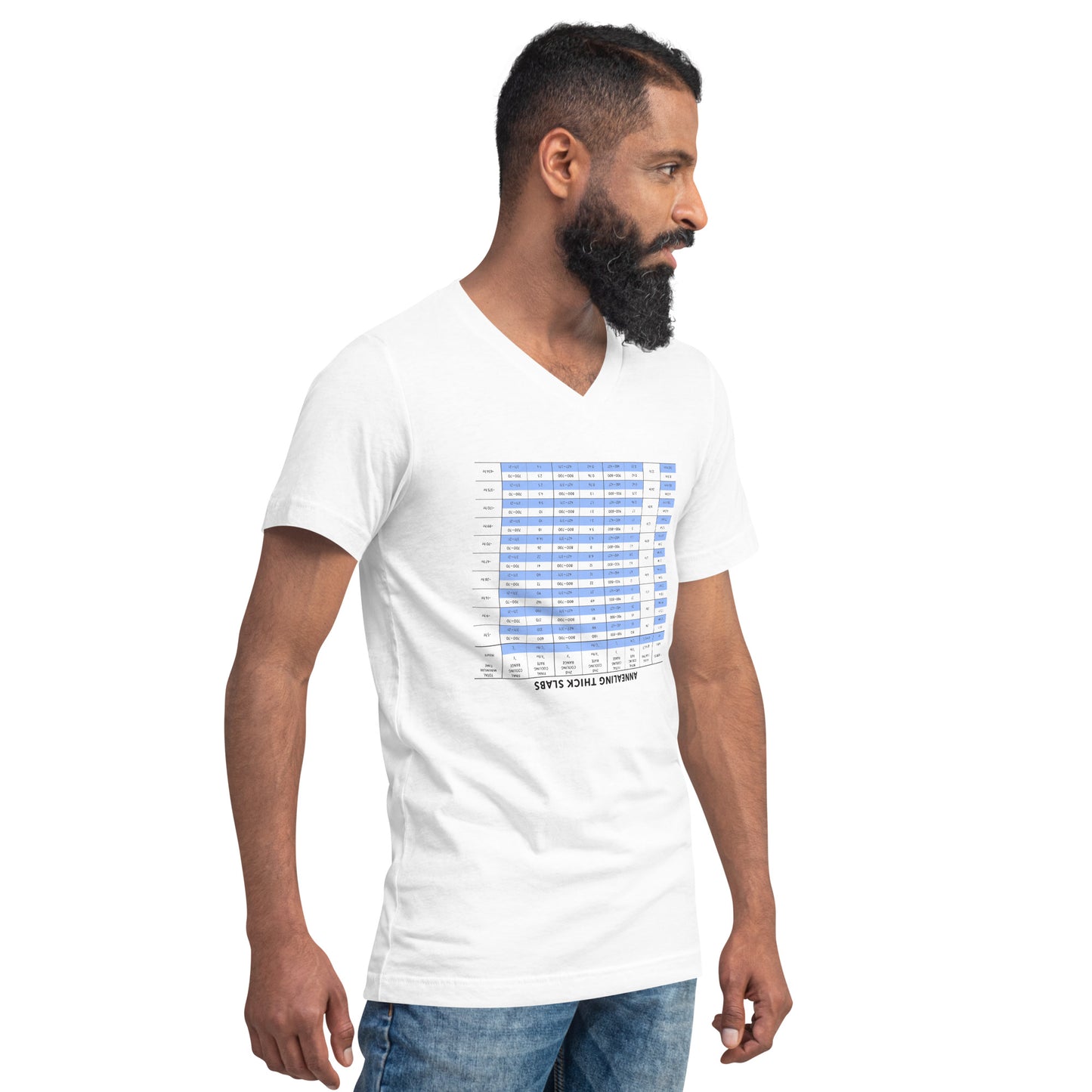 Annealing Thick Slabs (Upside Down) Unisex V-Neck