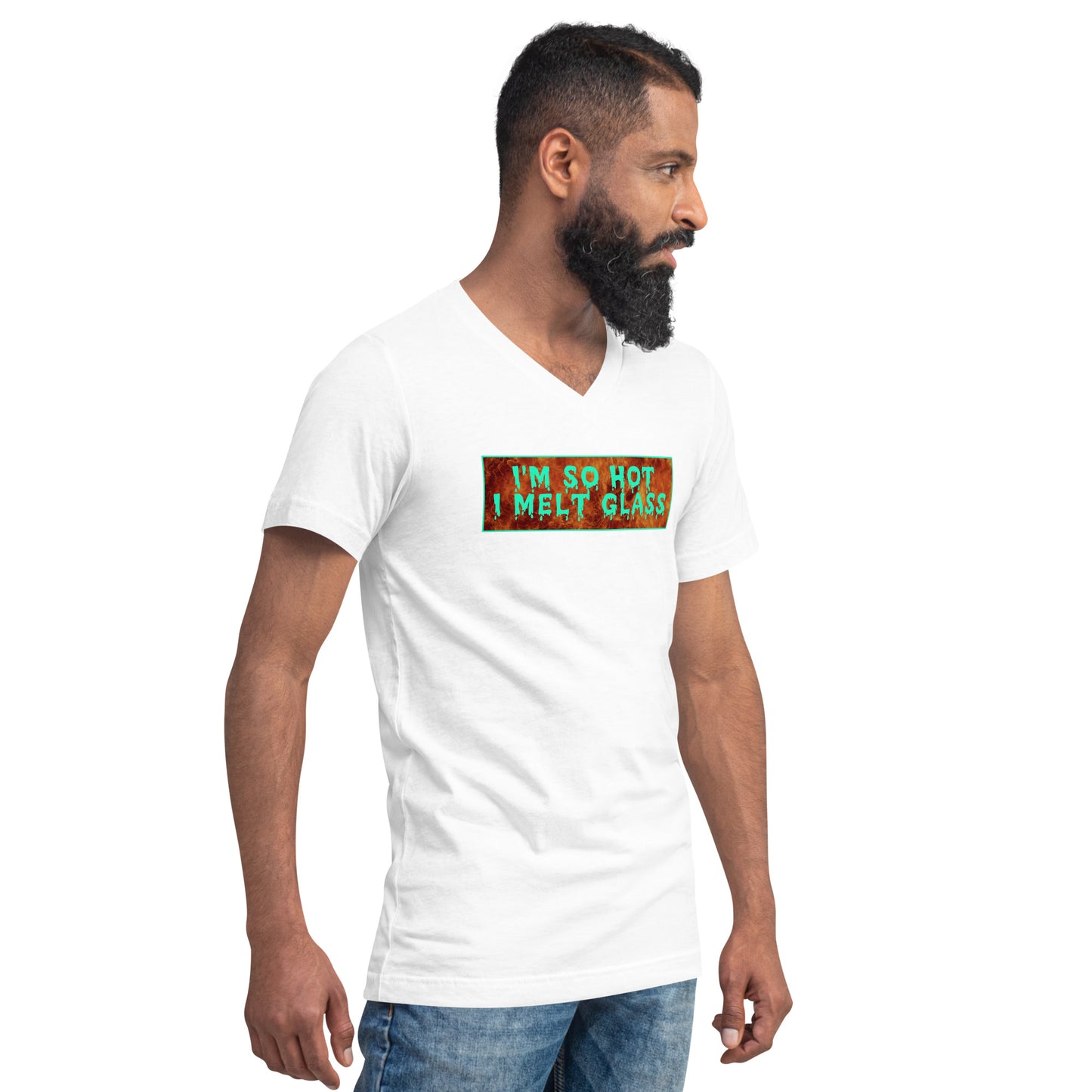 I'm So Hot I Melt Glass Unisex V-Neck