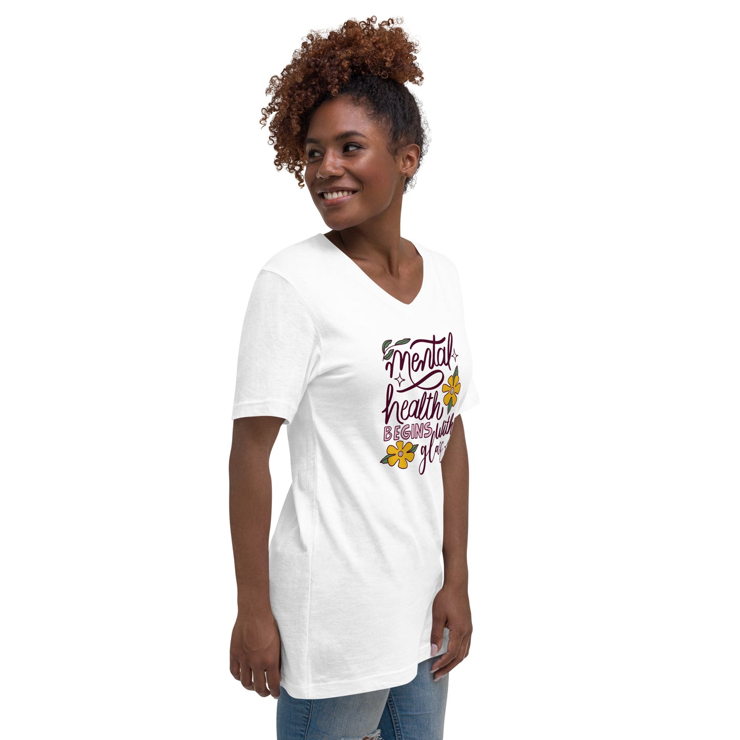 Mental Health Begins with Glass Unisex V-Neck