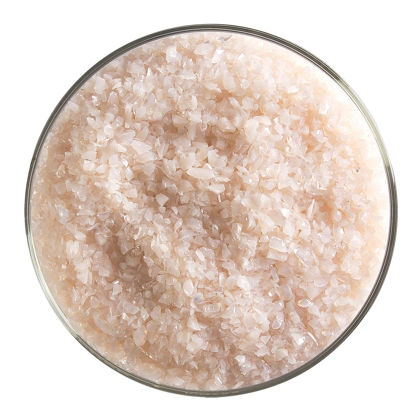 Light Peach Cream Opal Frit (0034), Fusible, 5 oz. jar