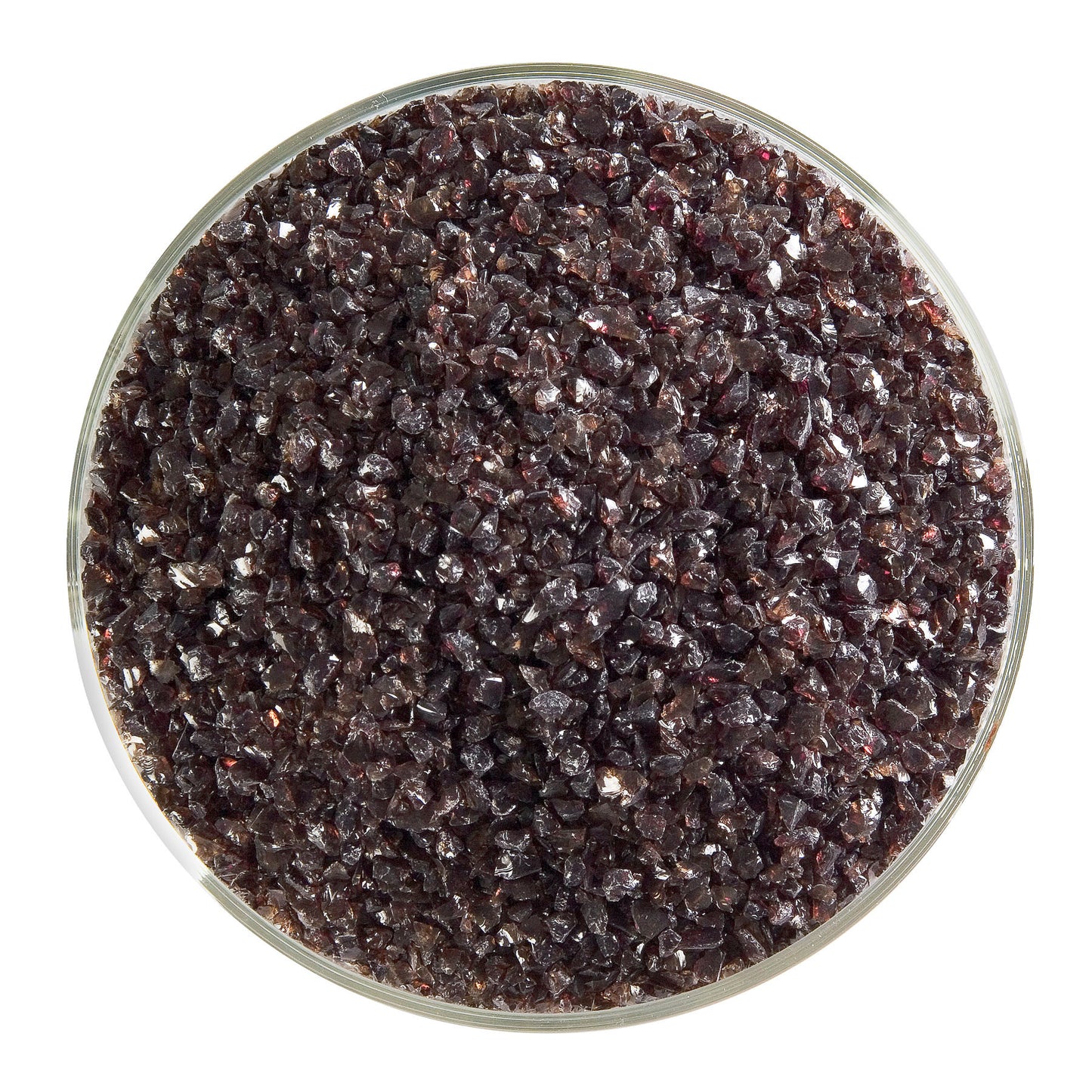 Dark Rose Brown Transparent Frit (1109), Fusible, 5 oz. jar