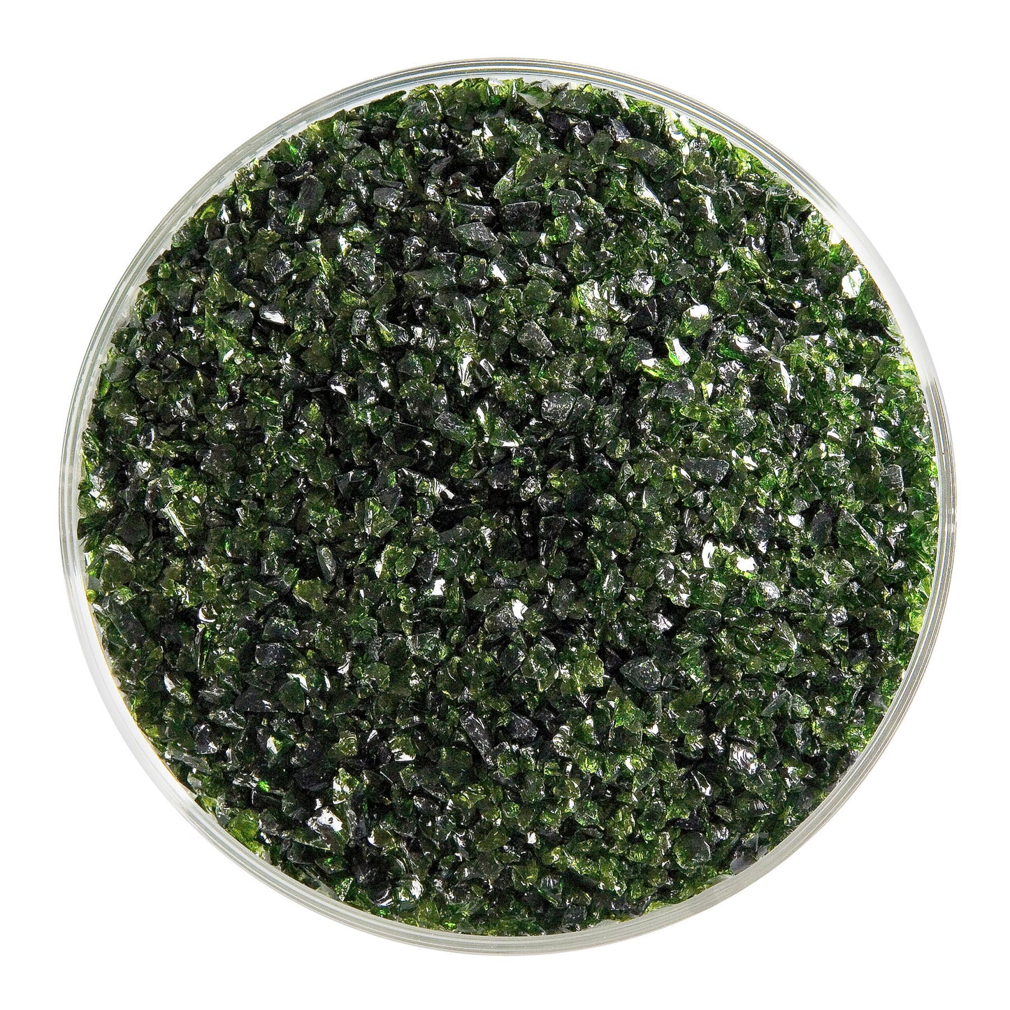 Light Aventurine Green Transparent Frit (1412), Fusible, 5 oz. jar