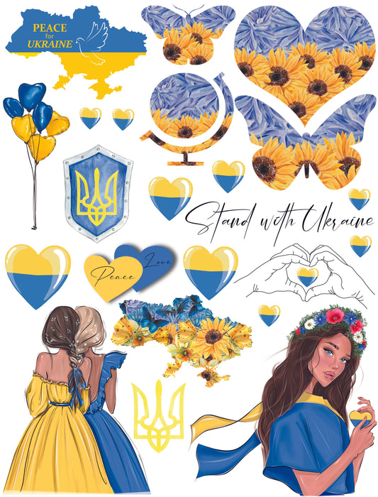 Support Ukraine Full Color Decals