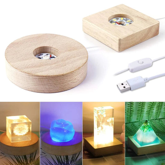 Light Up Wooden Base