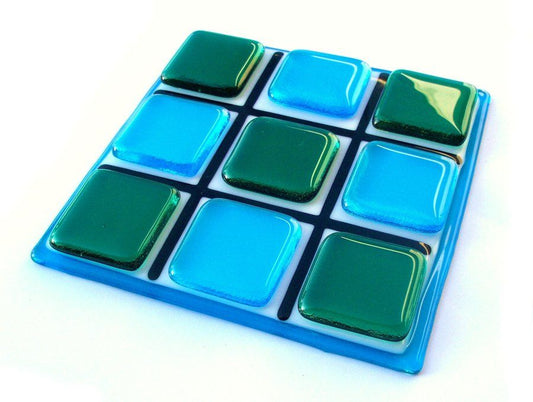 03/30 Glass Play: Crafting a Fused Glass Tic-Tac-Toe Board