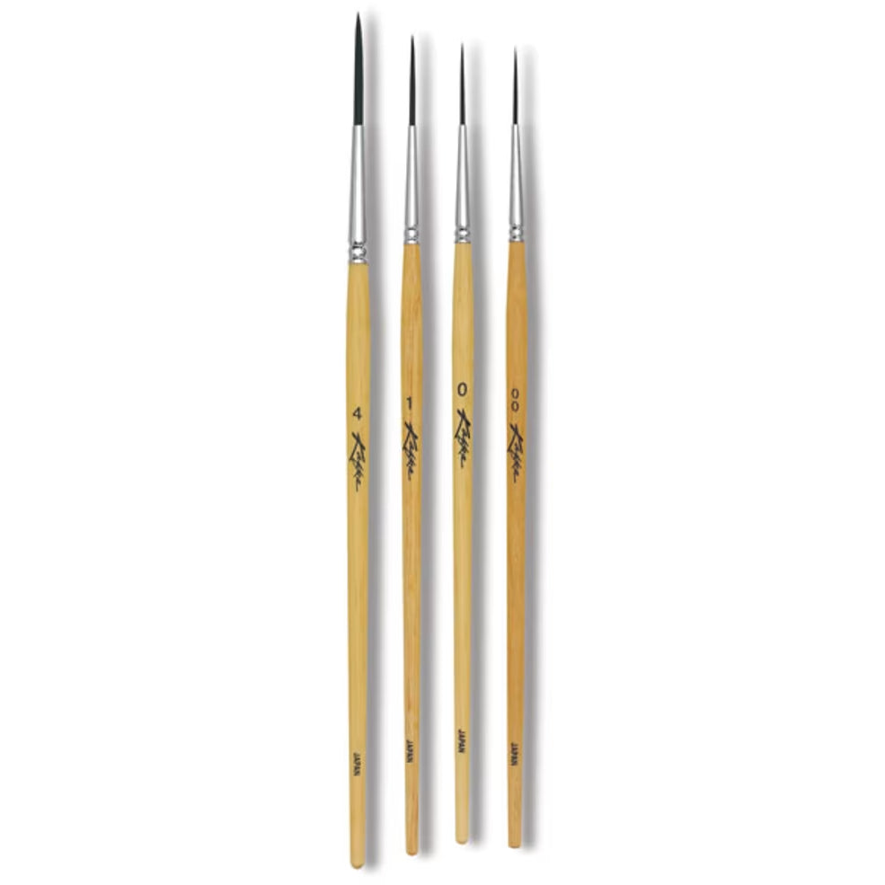 Paint Brushes - set of 4 Kafka Script Liners