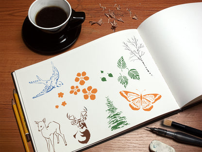 NATURE Stencil 8-pack