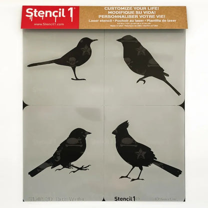 Bird Silhouettes Stencil 4-pack
