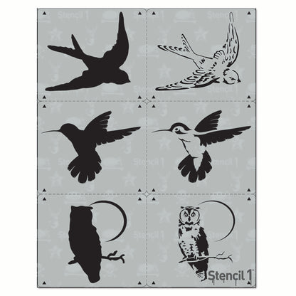 Birds Stencil 3-Pack, Two-Layers