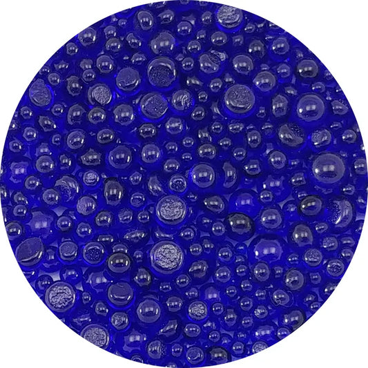 Deep Royal Blue Transparent Frit Balls