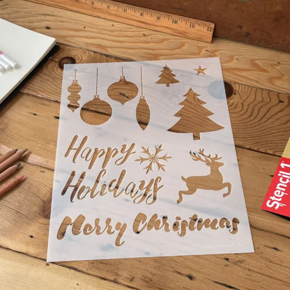 Holiday Stencil Sheet 8-pack