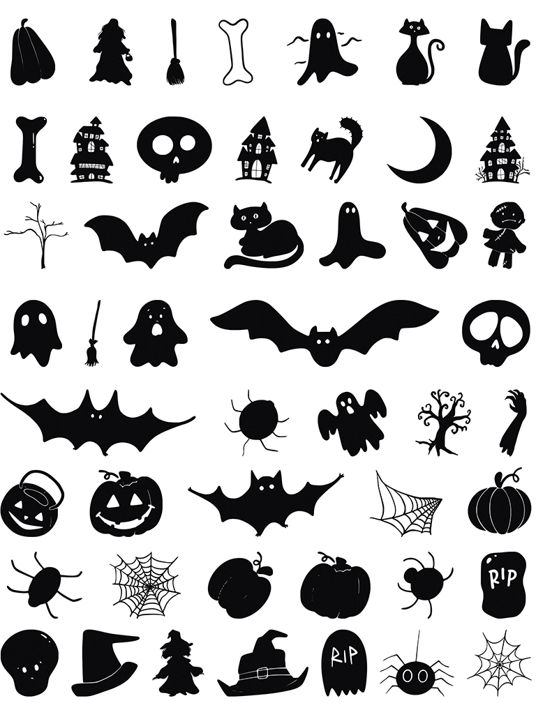 Halloween (All Black) - Full Page