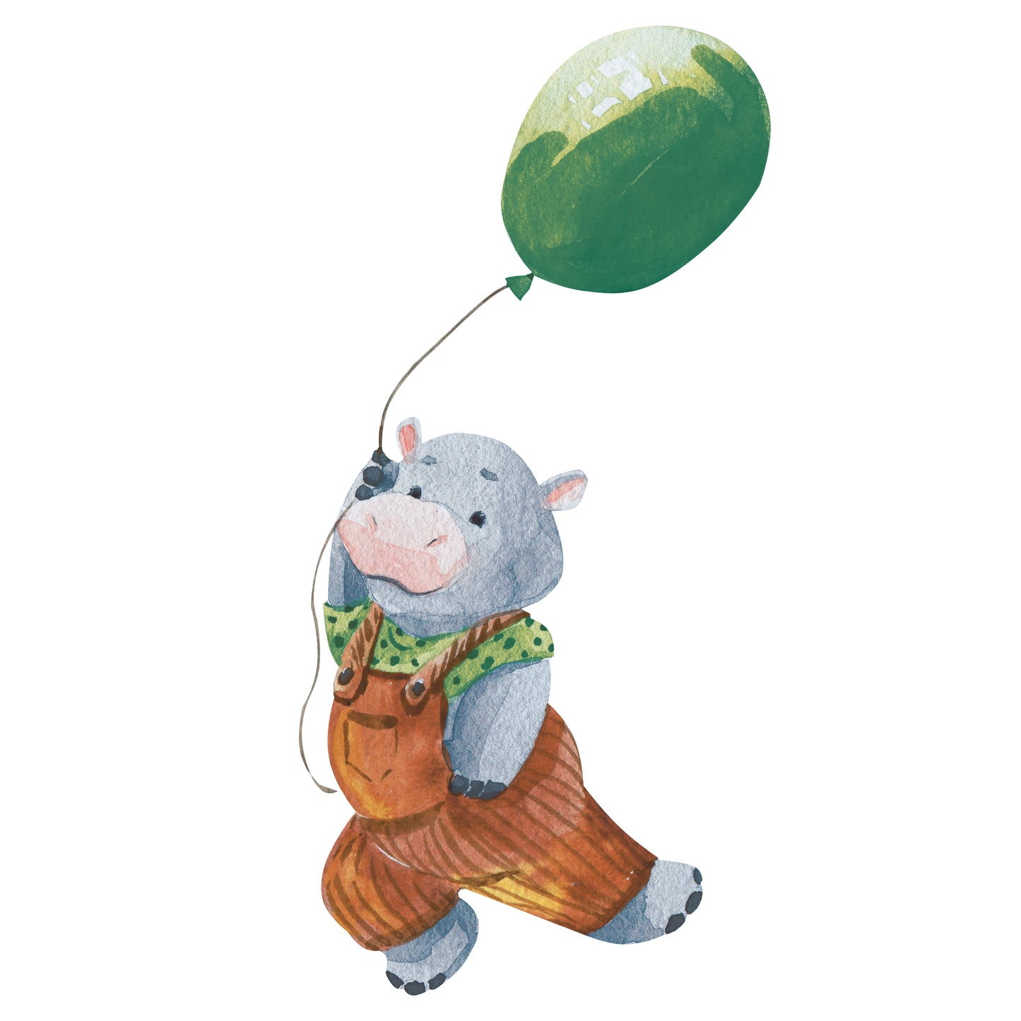 Party Hippo with Balloons