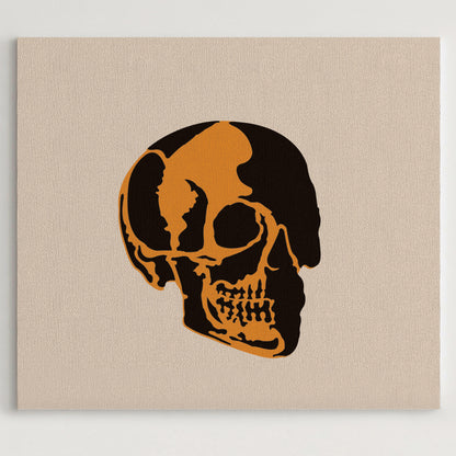 Skull in Profile Stencil – Two Layers