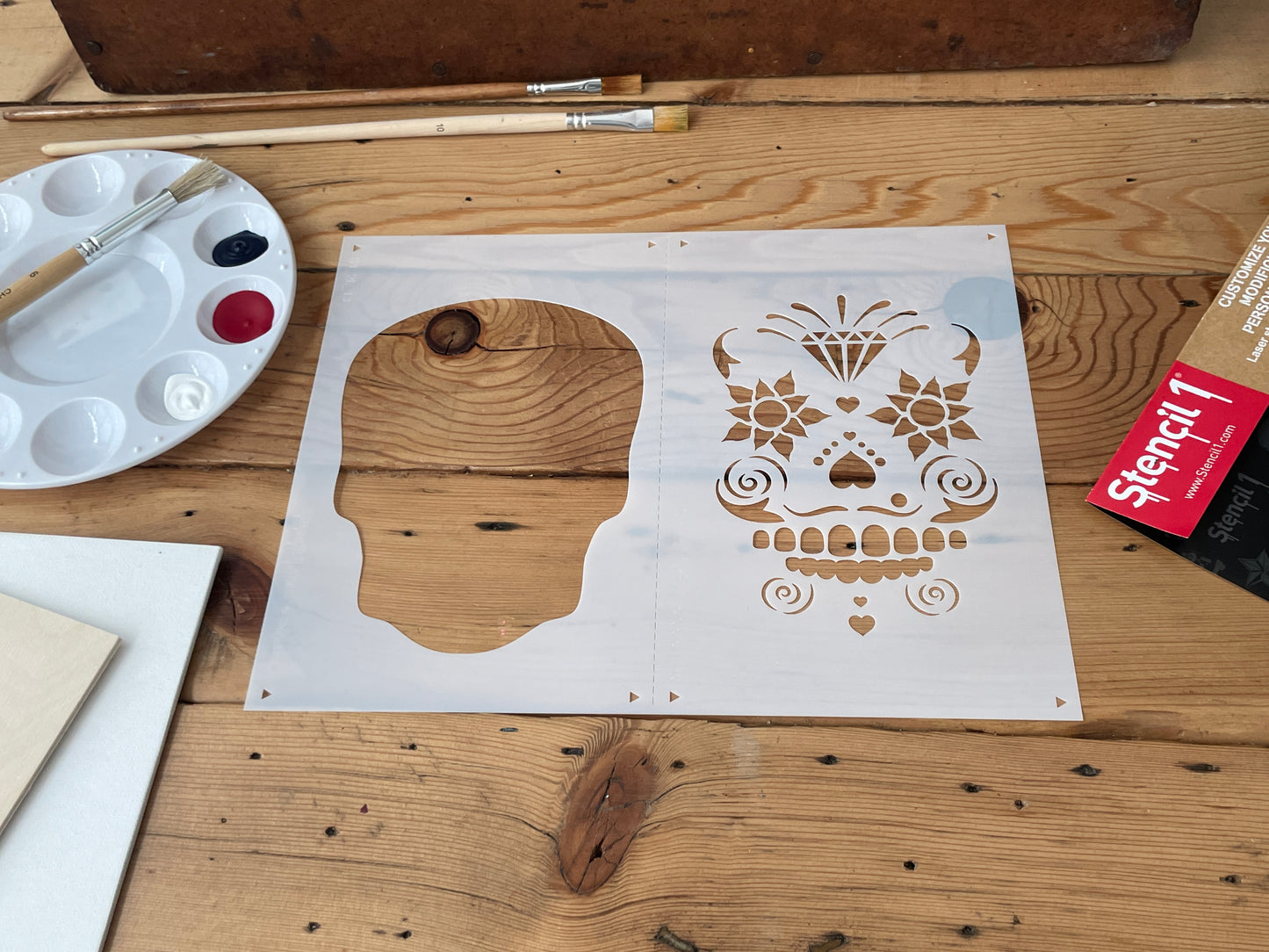Sugar Skull Stencil – 2 Layer