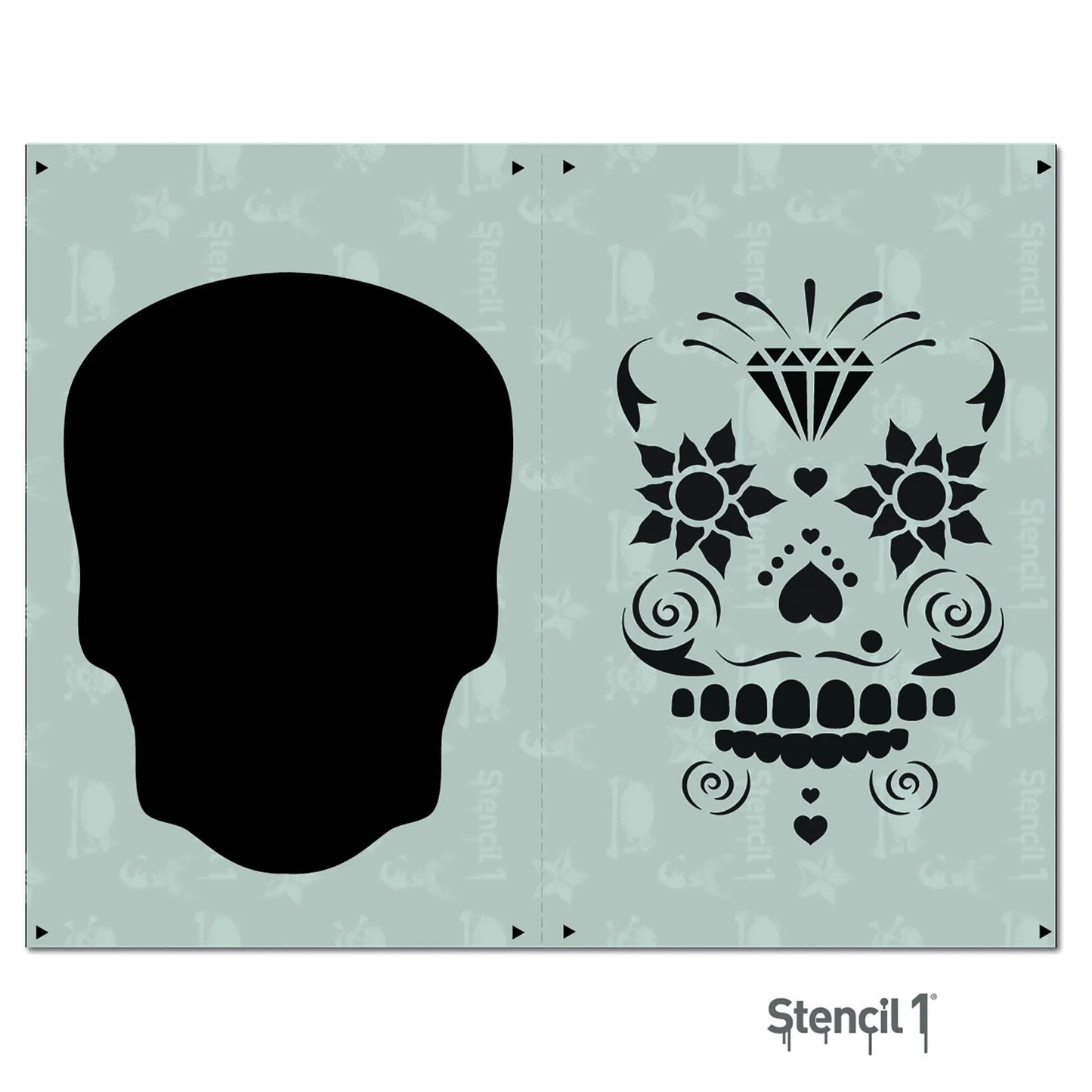 Sugar Skull Stencil – 2 Layer
