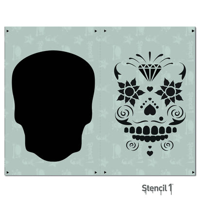 Sugar Skull Stencil – 2 Layer