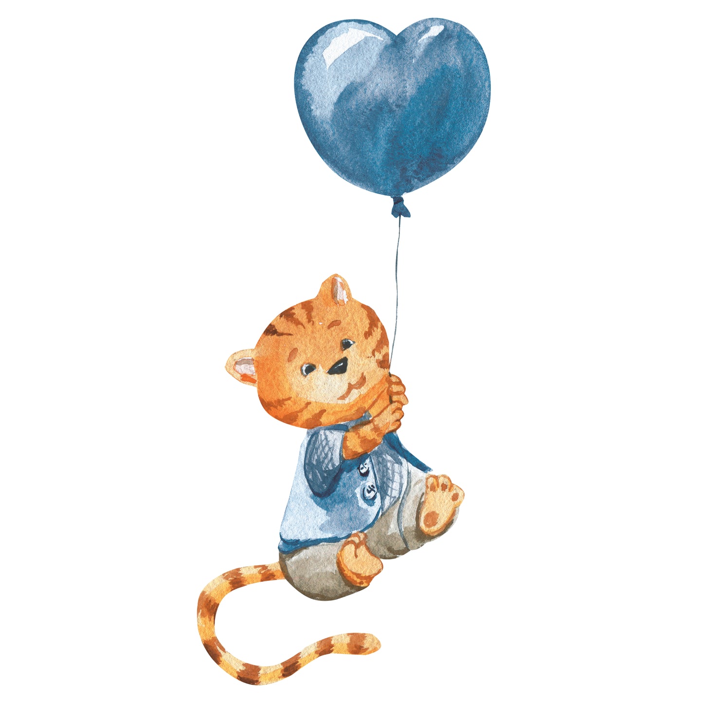 Party Tiger with Balloons